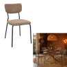 Chaise Côtelée Jules Taupe - Design Tendance et Pieds Métal Chaise Côtelée Jules Taupe - Design Tendance et Pieds Métal