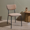Chaise Côtelée Jules Taupe - Design Tendance et Pieds Métal Chaise Côtelée Jules Taupe - Design Tendance et Pieds Métal