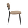 Chaise Côtelée Jules Taupe - Design Tendance et Pieds Métal Chaise Côtelée Jules Taupe - Design Tendance et Pieds Métal