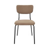 Chaise Côtelée Jules Taupe - Design Tendance et Pieds Métal Chaise Côtelée Jules Taupe - Design Tendance et Pieds Métal