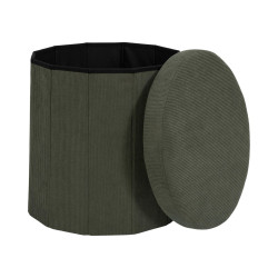 COFFRE POUF PLI COTELE JULES VERT
