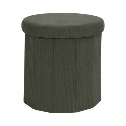 COFFRE POUF PLI COTELE JULES VERT