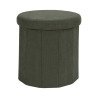Pouf Coffre Pliable Jules Côtelé Vert - Rangement et Assise Pouf Coffre Pliable Jules Côtelé Vert - Rangement et Assise