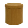 COFFRE POUF PLI COTELE JULES JAUNE