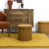 COFFRE POUF PLI COTELE JULES JAUNE