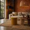 COFFRE POUF PLI COTELE JULES JAUNE