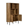 Bibliothèque Héritage 2 Portes 4 Niches Bois et Métal | L. 100 cm Bibliothèque Héritage 2 Portes 4 Niches Bois et Métal | L. 100 cm