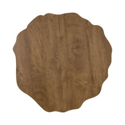 Table Basse Forest D77cm - Bois et Métal Style Organique