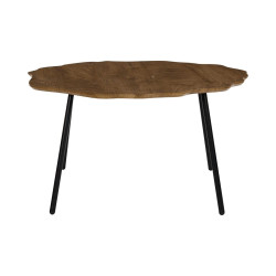 Table Basse Forest D77cm - Bois et Métal Style Organique