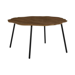 Table Basse Forest D77cm - Bois et Métal Style Organique