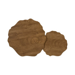 Lot de 2 Tables Basses Gigognes Forest 60 cm Marron