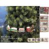 TRAIN DE NOËL A/SUSP ARBRE 34 P+SON 88CM