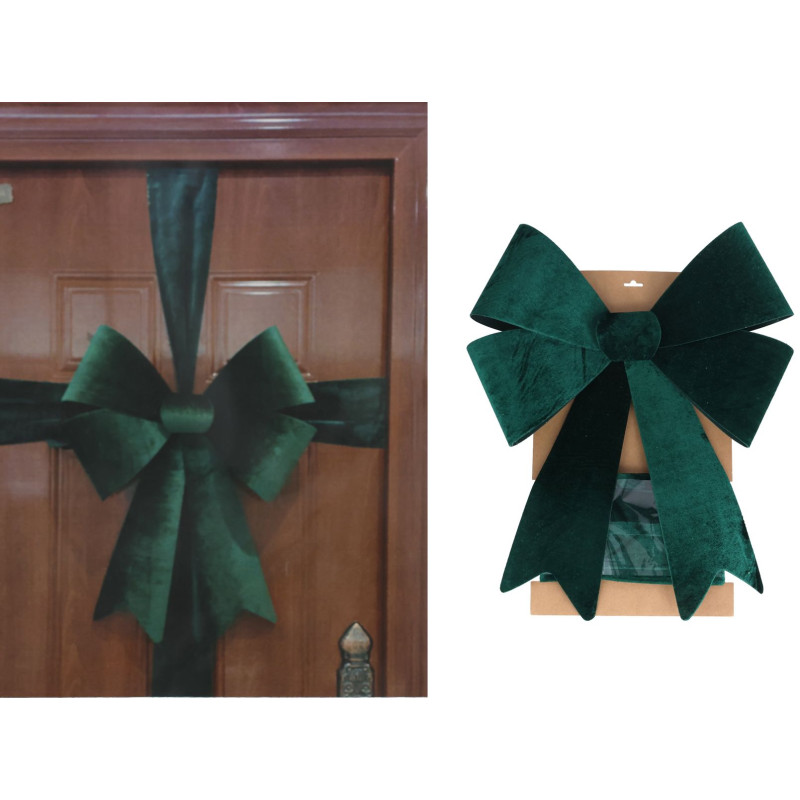 GROS NOEUD DE PORTE VERT 51X60CM MARYN