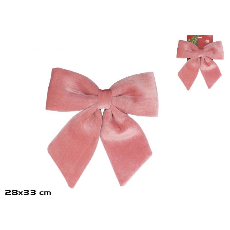 NOEUD ROSE SOPHIE 28X33CM