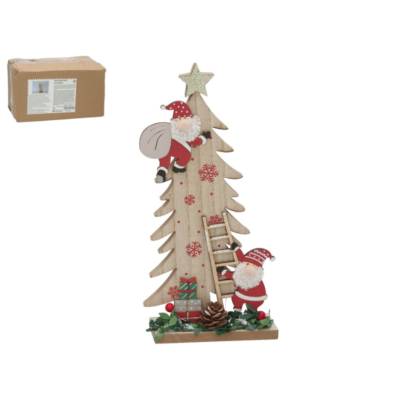 FIGURINE SAPIN PÈRE NOËL 10,5X4X24,5CM N