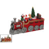 SCÈNE TRAIN DE NOËL PÈRE NOËL+9LEDS 23X8