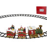 TRAIN DE NOËL LED + SON RAILS 50CM