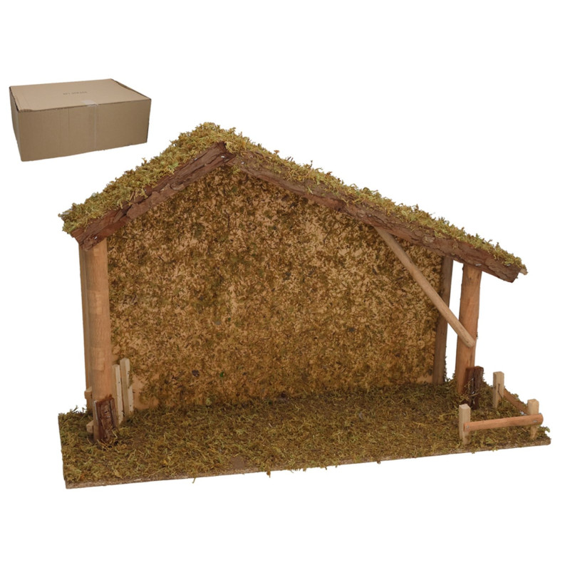 CRÈCHE VIDE DE NOËL 58,5X20X38,5CM