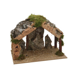 CRECHE VIDE GROTTE EN LIÈGE 30X20X25
