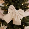 Nœud Tissu Bouclette Crème 25x25 cm | Déco de Noël Douce Nœud Tissu Bouclette Crème 25x25 cm | Déco de Noël Douce