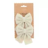 Lot 2 Nœuds Tissu Bouclette Crème 12x12 cm | Déco de Noël Douce Lot 2 Nœuds Tissu Bouclette Crème 12x12 cm | Déco de Noël Douce