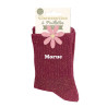 CHAUSS PAILL TUFTEES MORUE FLEUR ROSE