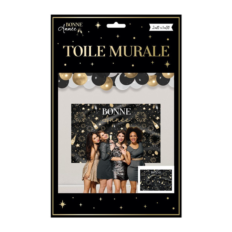 TOILE MURALE BONNE ANNEE