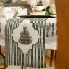 Chemin de Table Sapin Trendy Velours Vert & Blanc 28cmx3m Chemin de Table Sapin Trendy Velours Vert & Blanc 28cmx3m