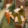 6 Nœuds Velours Vert Pistache 9x9cm | Déco Table & Sapin 6 Nœuds Velours Vert Pistache 9x9cm | Déco Table & Sapin