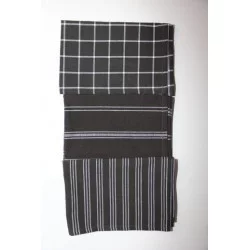 X3 PAÑOS DE COCINA BÁSICOS NEGROS 50X70