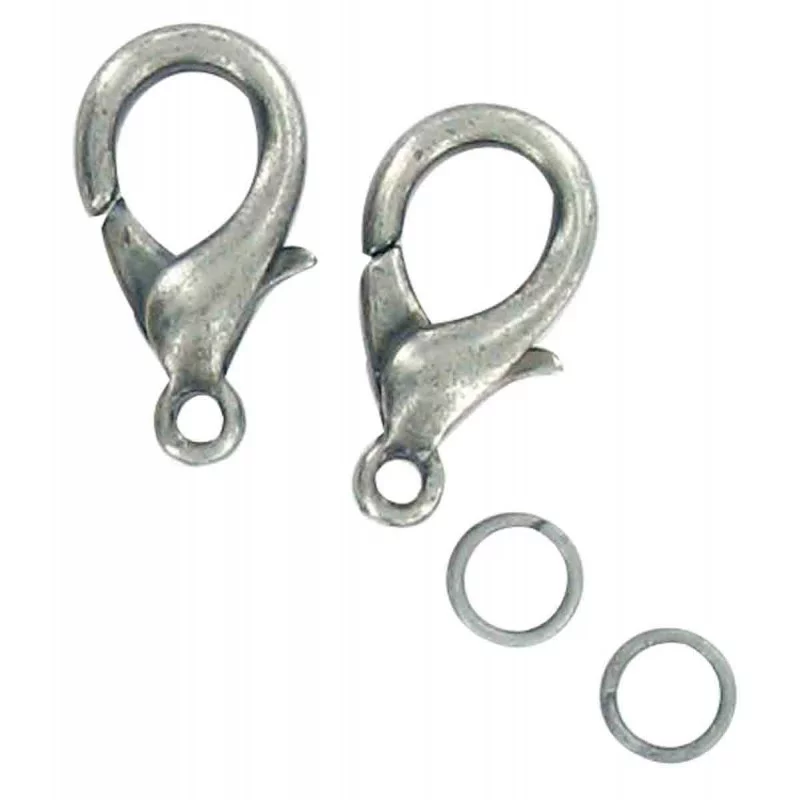 FERMOIRS MOUSQUETON ARGENT 13mm X10
