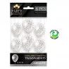 SACHET 6 BALLONS CONFETTIS ARGENTE