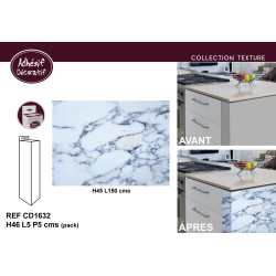 ADHESIF ASPECT MARBRE BLANC