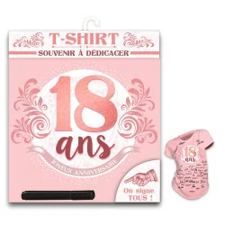 T SHIRT ANNIVERSAIRE FEMME 18 ANS