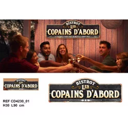 PLAQUE METAL GEANTE COPAINS