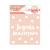 SERVIETTES ANNIVERSAIRE X12 BLUSH