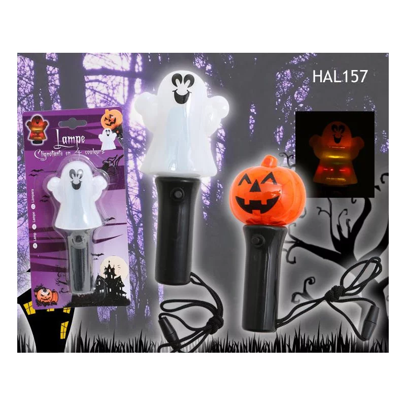 LUMIERE FANTOME OU CITROUILLE 12CM