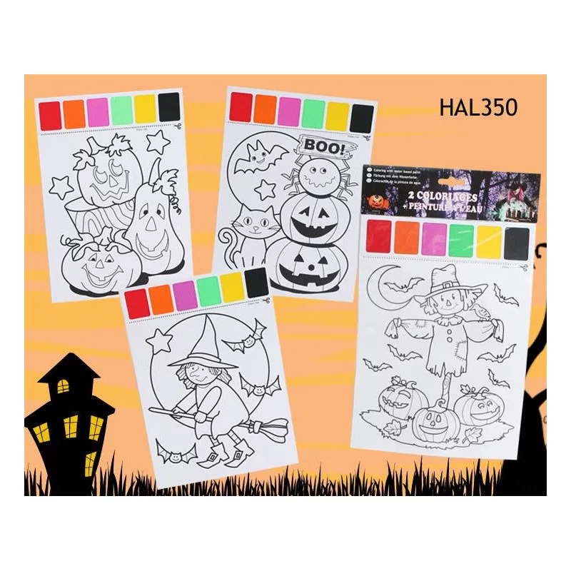 2 COLORIAGES+PEINTURE A L'EAU