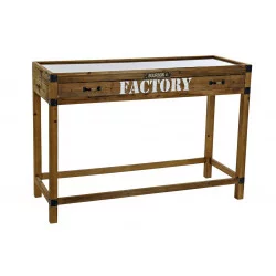 CONSOLE FACTORY 120X48X82 BLANC VERRE P