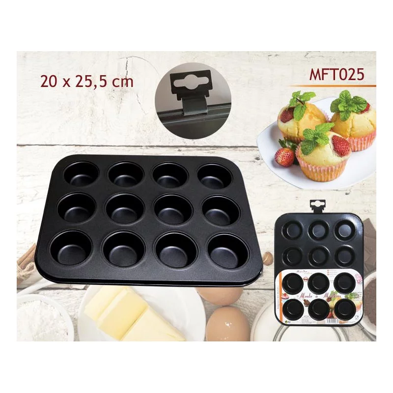 12 Moules à Muffins -20x25.5cm