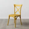 CHAISE CROSS JAUNE 48,50 X 43 X 91 CM PO