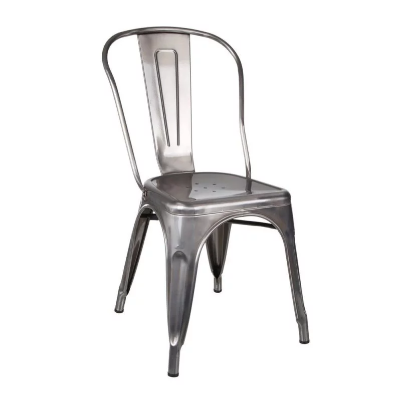 CHAISE ARGENT METAL DALLAS INDUSTRIEL