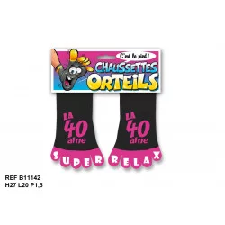 CHAUSSETTES ORTEILS 40AINE ROSE