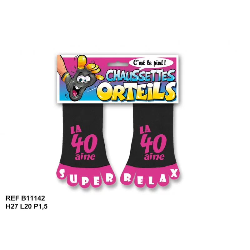 CHAUSSETTES ORTEILS 40AINE ROSE