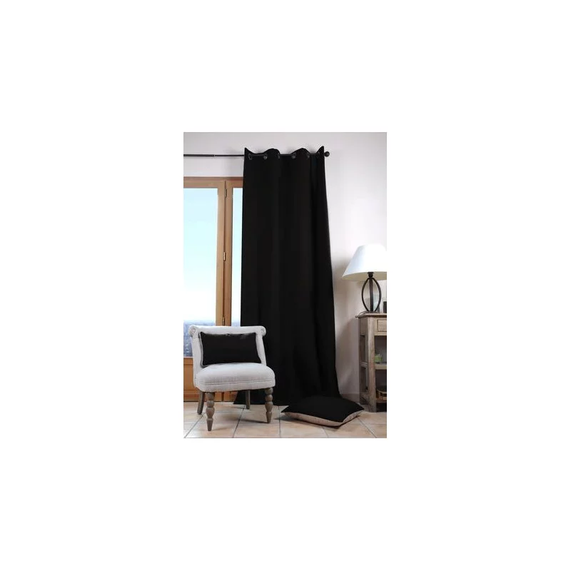 DUO UNI RIDEAU 135X240 CM NOIR
