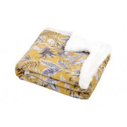 PLAID MOUTARDE 130X160cm GREENMOOD