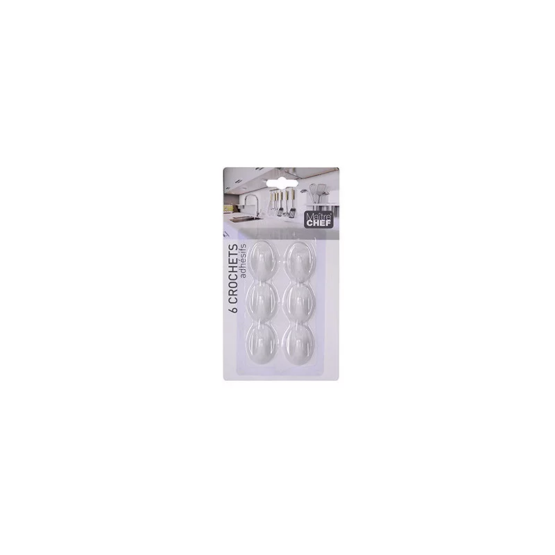 6 CROCHETS ADHESIFS HK300