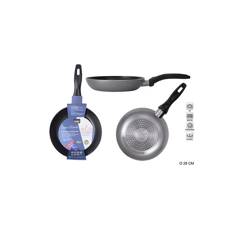 POELE ALU A-ADH INDUC D28/2.5 GRIS