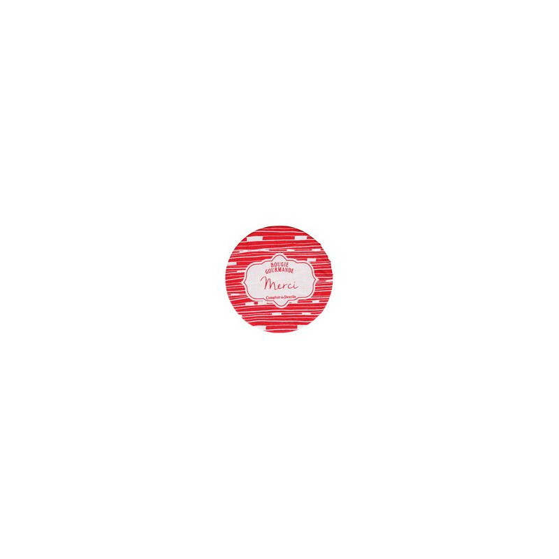 COUVRE POT ROUGE D19CM MERCI
