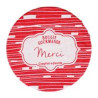 COUVRE POT ROUGE D19CM MERCI